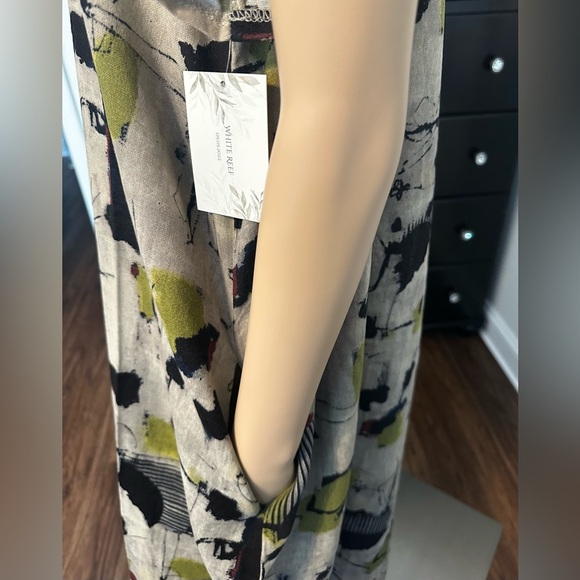 NWT-Linen Crew Neck Short Sleeve Dress w/ pockets - Picture 10 of 10